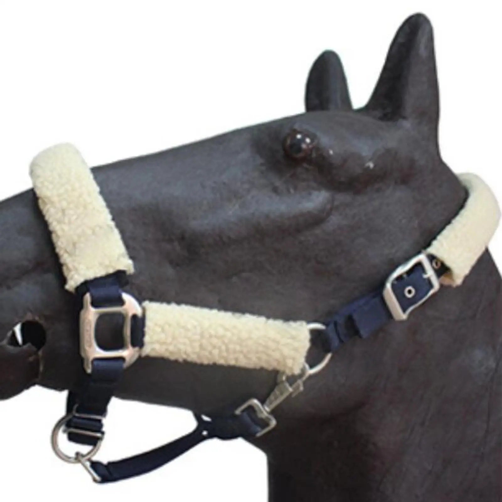 

Cushioned Protective Covers Plush Horse Halter Noseband Set for Halter Horse Daily Stable Equipment