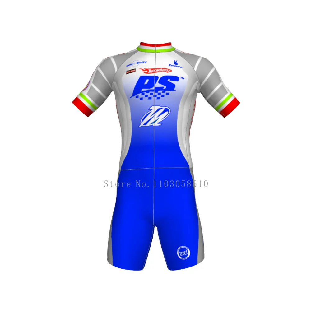 Powerslide Men Skating Skinsuit Speed Inline Roller Skate Skinsuit Fast Skating Racing Suit Long Sleeve Cycling Jumpsuit