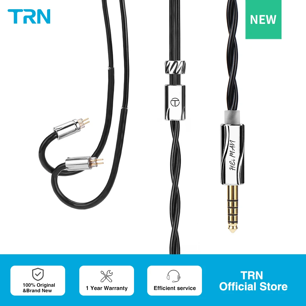 TRN-Heiman Single Crystal koper verzilverd + puur zilver coaxiale hybride 3.5 2.5 4.4 kabel