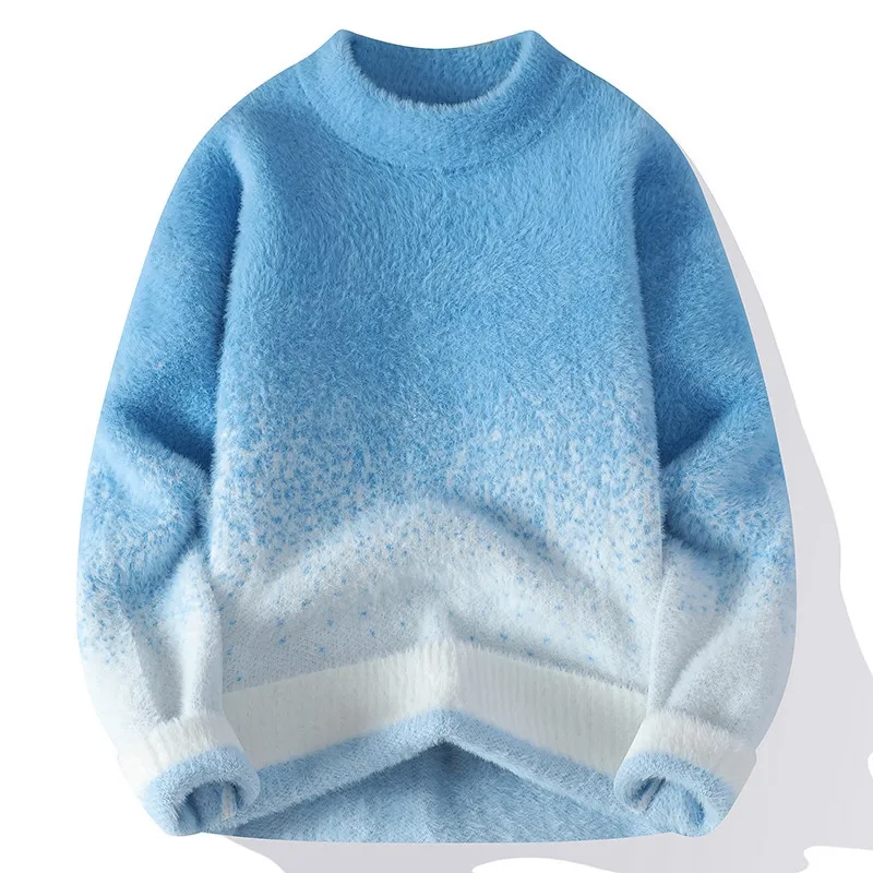 المألوف محبوك طويلة الأكمام الرجال السترة قميص تنفس رمادي فضفاض صالح جولة الرقبة المطبوعة ملابس الخريف عارضة