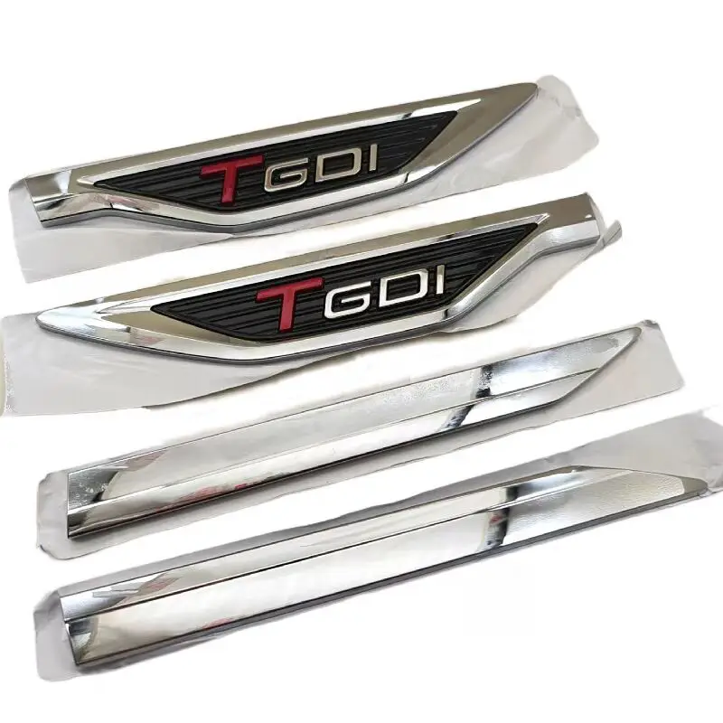 

1 Set ABS Chrome Front Fender Door Decoration Badge TGDI Logo Sticker Emblem to Chery Tiggo 8 pro max