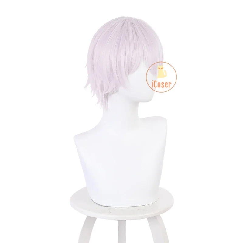 NEW Anime the Case Study of Vanitas Jeanne Hellfire Witch Cosplay wig Short Pale Pink White Hair   Cap Party Women