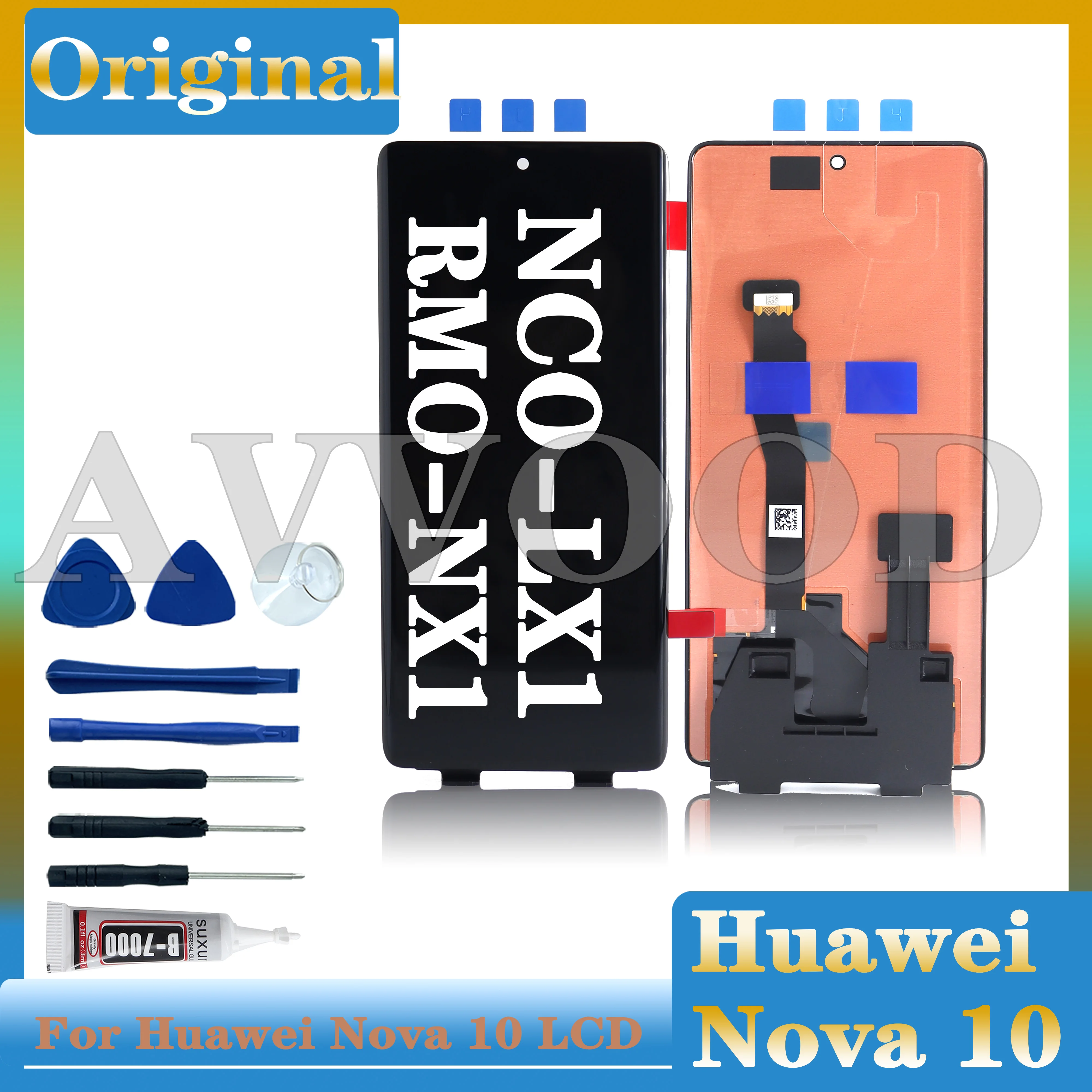 

Touch Screen Digitizer for Huawei Nova 10, LCD Screen Frame, 6.78 ", NCO-AL00, NCO-LX1 Display