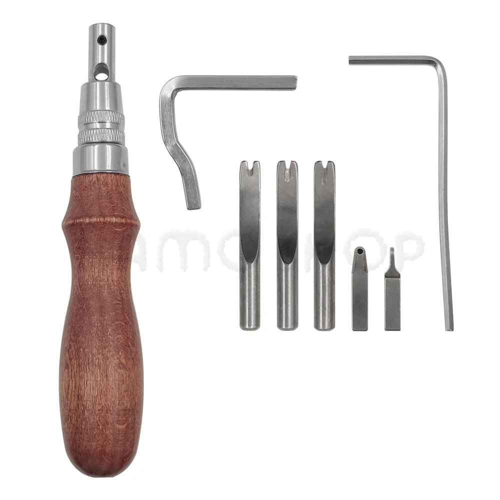 7 in 1 Professional Adjustable Stitching and Slotting Crease  Leather Craft DIY Handmade Multifunctional Trimmer Leather Tools