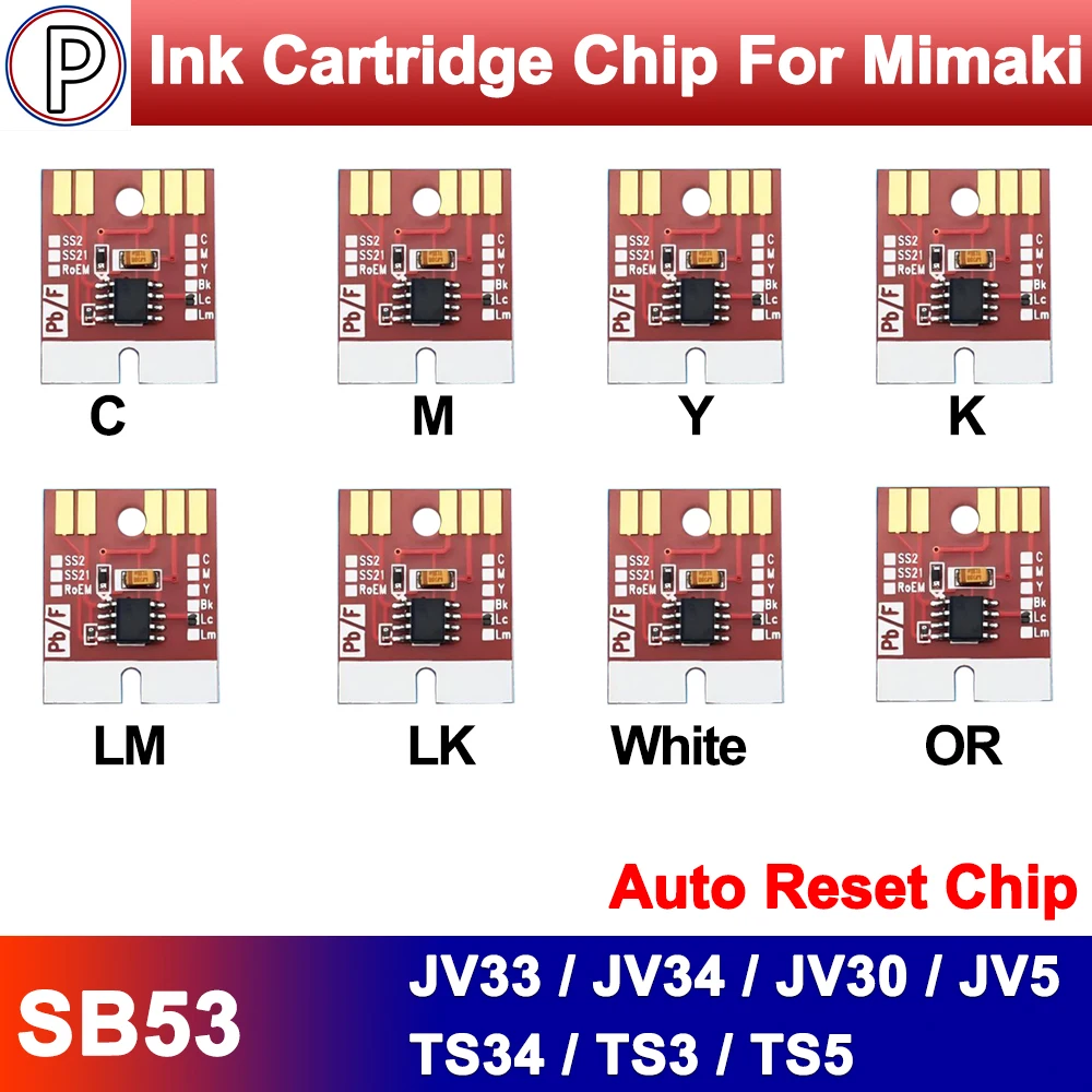 

Чип автоматического сброса картриджа BS53 для Mimaki JV33 JV34 JV30 JV5 TS34 TS3 TS5, постоянный чип