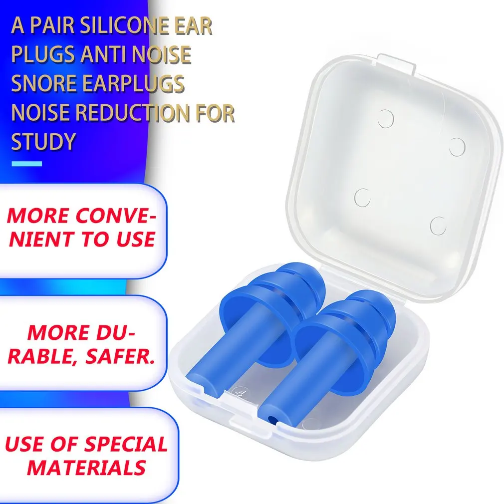 Nút Tai Silicon Cách Âm Tai Chống Ồn Ngáy Ngủ Thoải Mái Tai Nghe Nhét Tai Giảm Tiếng Ồn Tai