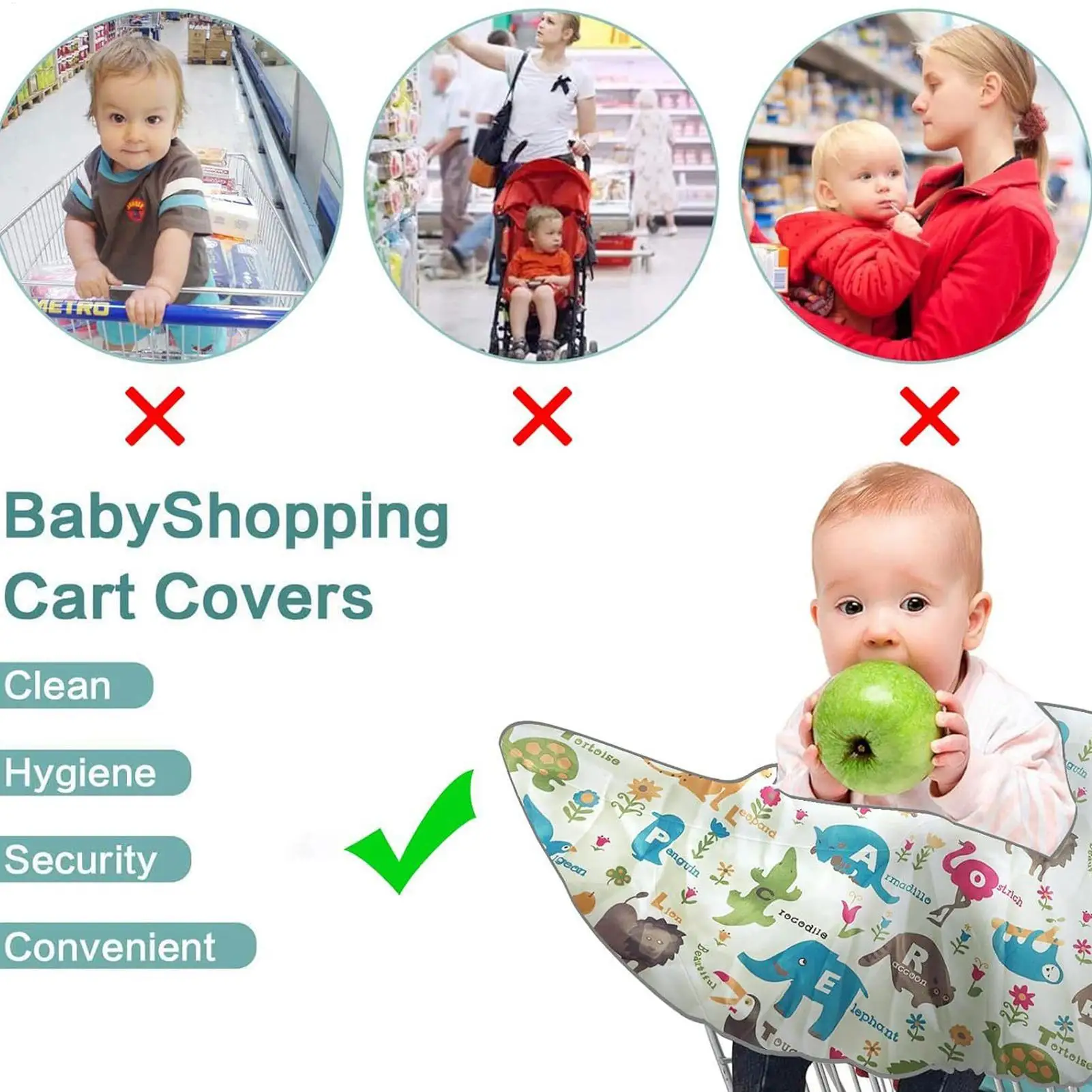 Kids High Chair Cover Stroller Protector For Children Travel Children Chair Cover For Shopping Restaurant Travel Home Dining