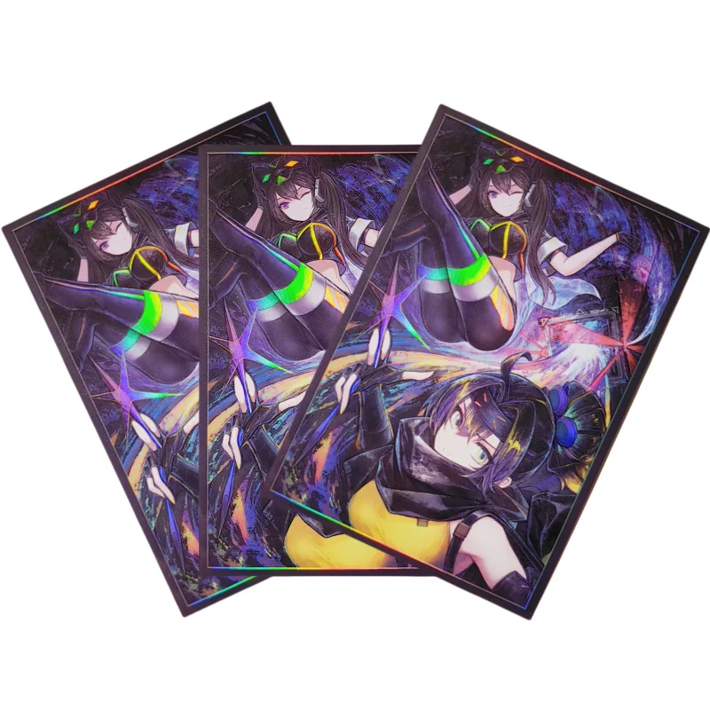 50Pcs/Set Yu Gi Oh Cards Sleeve SP Little Knight IP Masquerena Anime Game Colorful DIY Laser Version Cards Protective Cover Toy