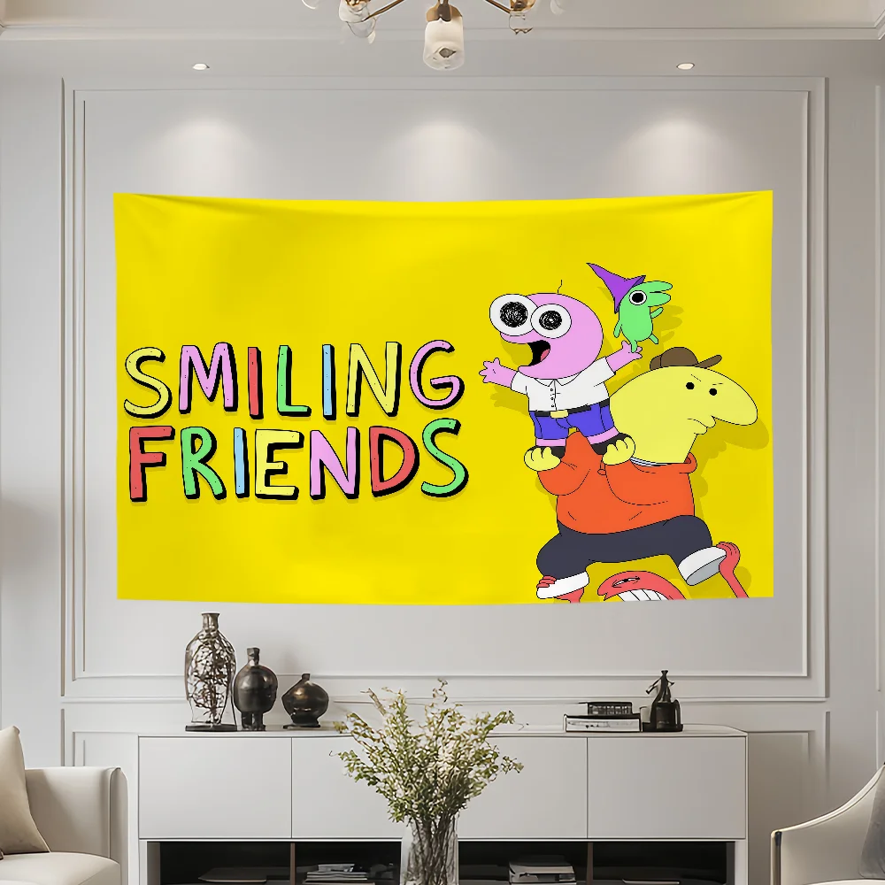 cartoon art anime S-Smiling F-Friends flag For Room Dorm Camp Party Garage Bar Picnic hogar home Decor Banner Wall Hanging Gift