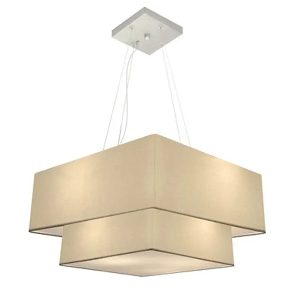 MJ-4346 Beige Square Pendant For Dining Table