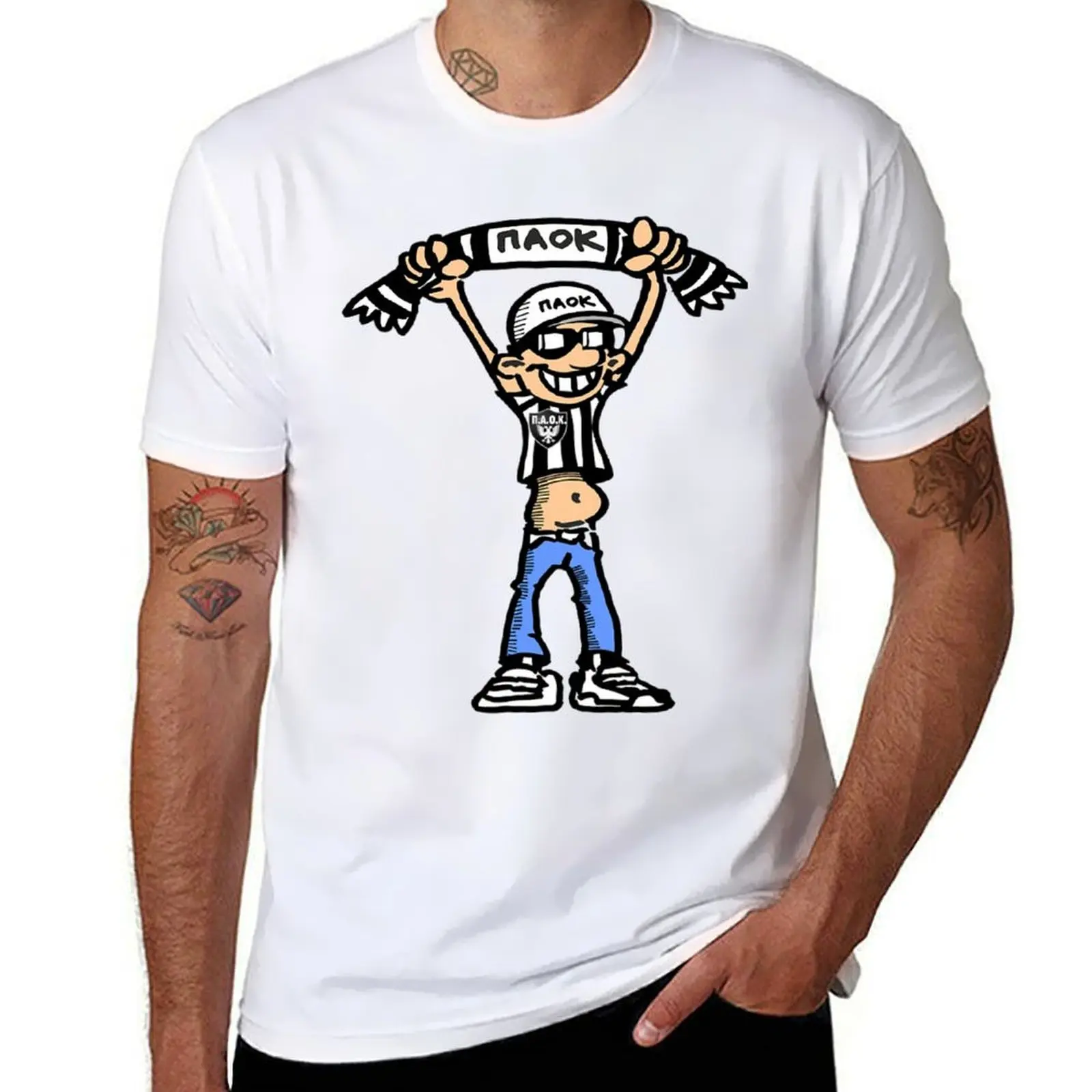 

ΤρελοΠακι PAOKARA T-Shirt cotton t shirts man 100% man t shirt luxury T-Shirt