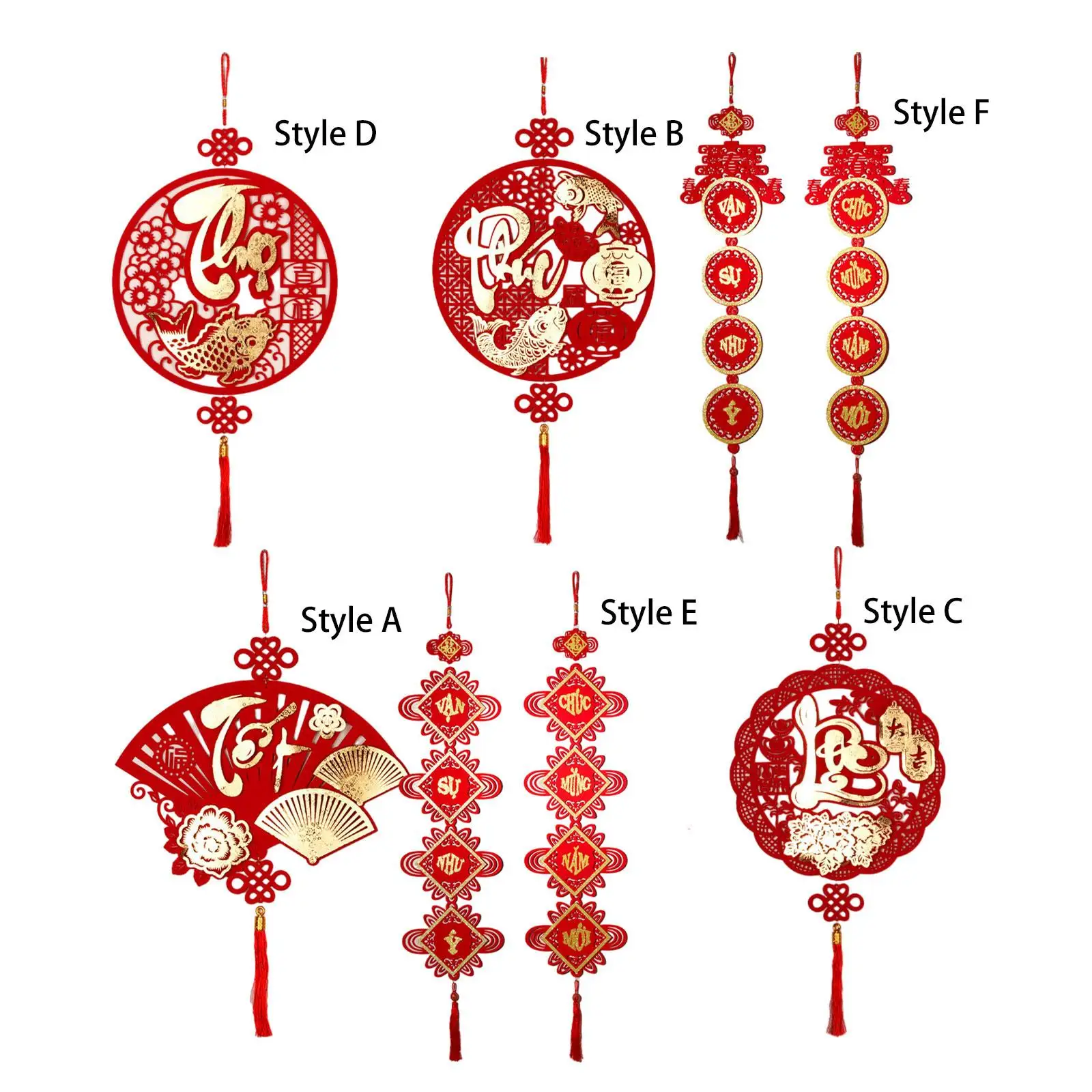 Spring Festival Door Sign Blessing Characters Chinese New Year Hanging