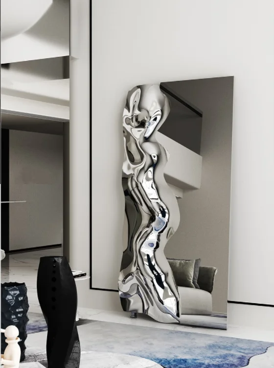 Stainless Steel Mirror Wall Decoration, Model Room, Sofa Background, Hotel, Restaurant, Restaurant, Porch, Metal Wall Pendant