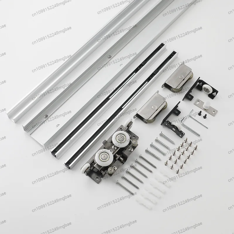 

New track ghost door bathroom kitchen invisible track sliding door special hanging pulley buffer hardware accessories