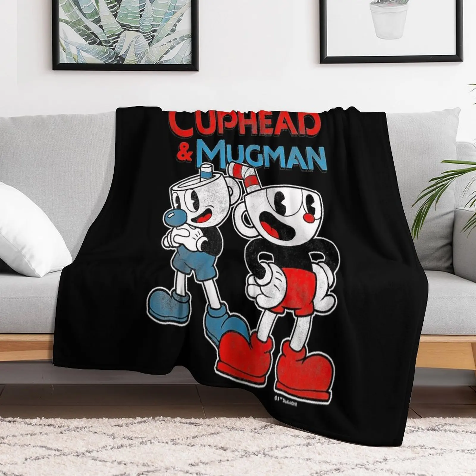 

Cuphead & Mugman Dynamic Duo Throw Blanket Weighted Luxury Brand Blankets warm for winter Hairys Loose Blankets