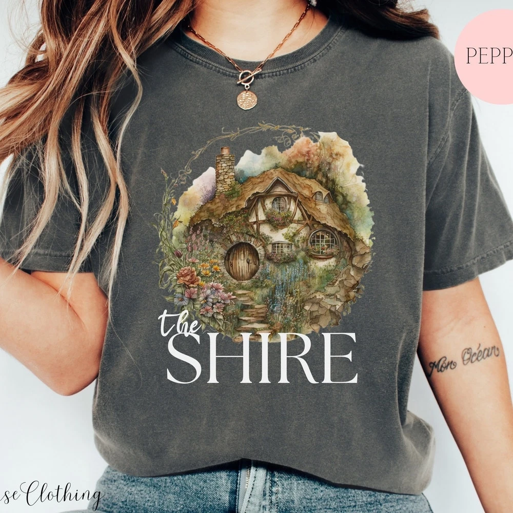 Comfort Colors Shire Shirt Gift for Bookish Fan Bilbo Baggins Fan Frodo Aragon Elven Shirt LOTR The Fellowship T-Shirt Hobbitcor