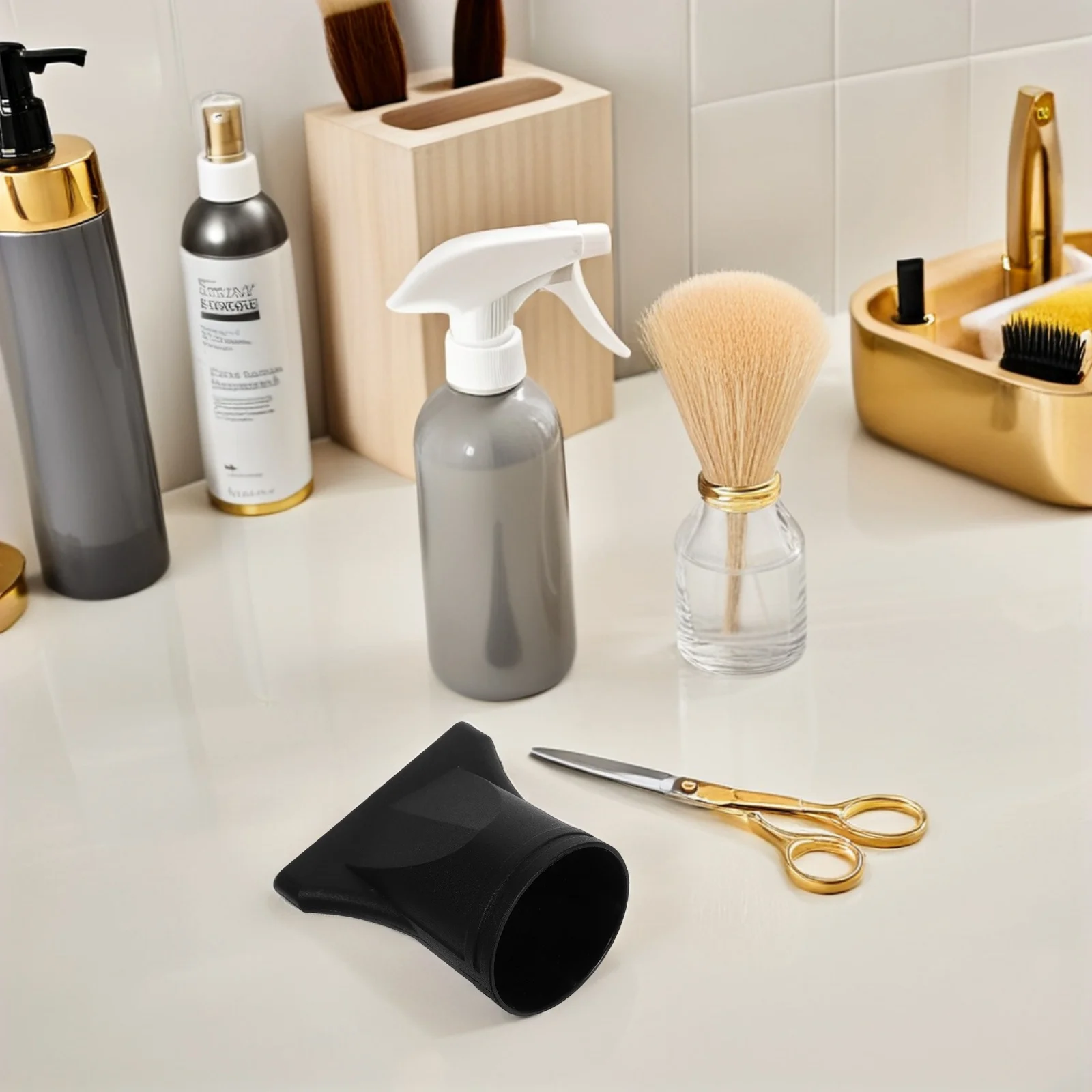 2 قطعة مجفف الشعر العالمي مرفق فوهة المكثف الناشر نصائح أسود 44-46 مللي متر قطر صالون تصفيف مجفف للنفخ #1