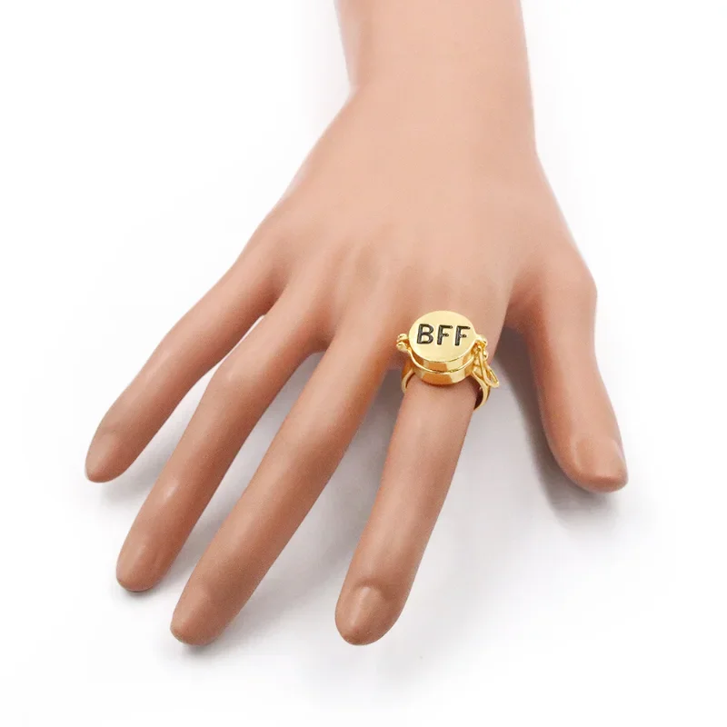 2024 Bff Anime Ring Schattige Cartoon Spongebob Ring Vriendschap Opening Verstelbare Metalen Unisex Sieraden Beste Vriend Verjaardagscadeaus