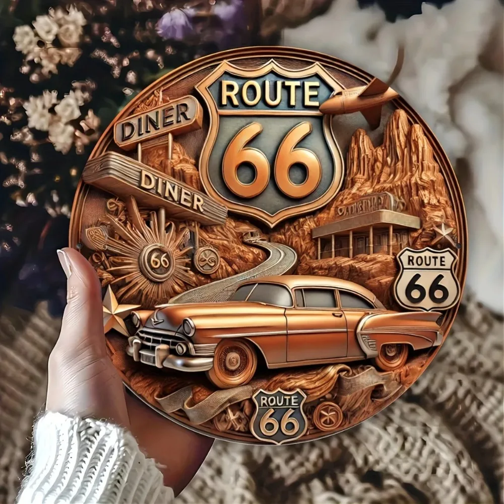 

ONEPIECEWITEDGE "Route 66 Sign" | Decor for Bars, Garages, Adventurers & Wit Gifts