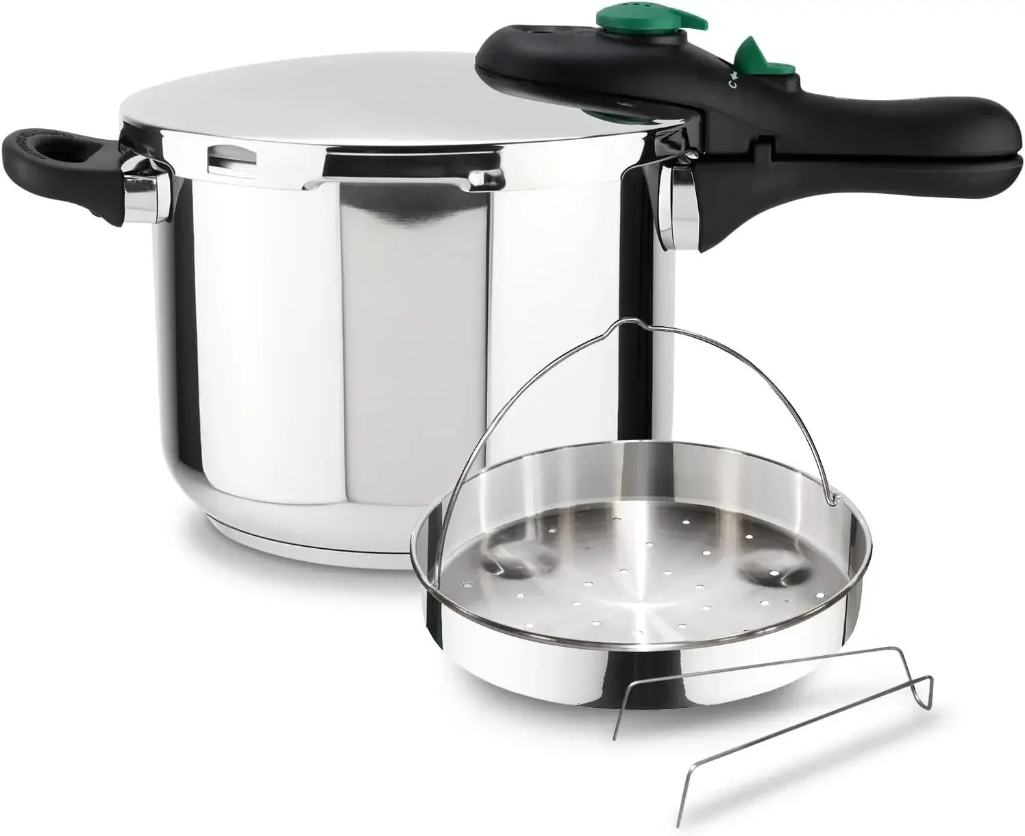 

Скороварка DYNAMIC на 6,3 литра + паровая корзина, нержавеющая сталь 18/10, энергоэффективная, подходит для всех типов плит