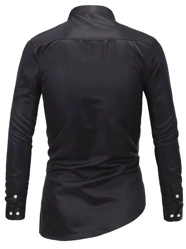 

New Men's Longsved Shirt Stand Collar PU Leather Thickened Spring Autumn Wear for Middle-Aged And Elderly People Cleanfit Style