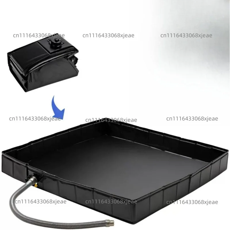 PVC Shower Tray Camping Removable Folding Water Bath Tent Reservoir Portable Bottom Support