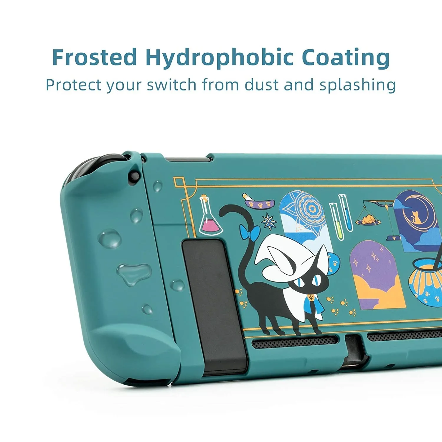 GeekShare-닌텐도 스위치 쉘 연금술 고양이 만화 매직 물약 하드 백 그립 스플릿 케이스, 닌텐도 스위치 조이콘 커버