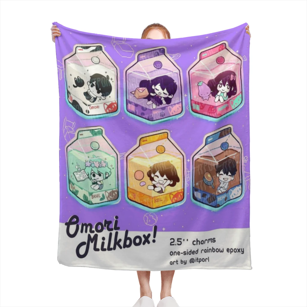 

Classic Anime Omori Comfortable Flanne Blanket Fluffy Soft Bedroom Decor Sofa Blankets Comforter Home and Decoration