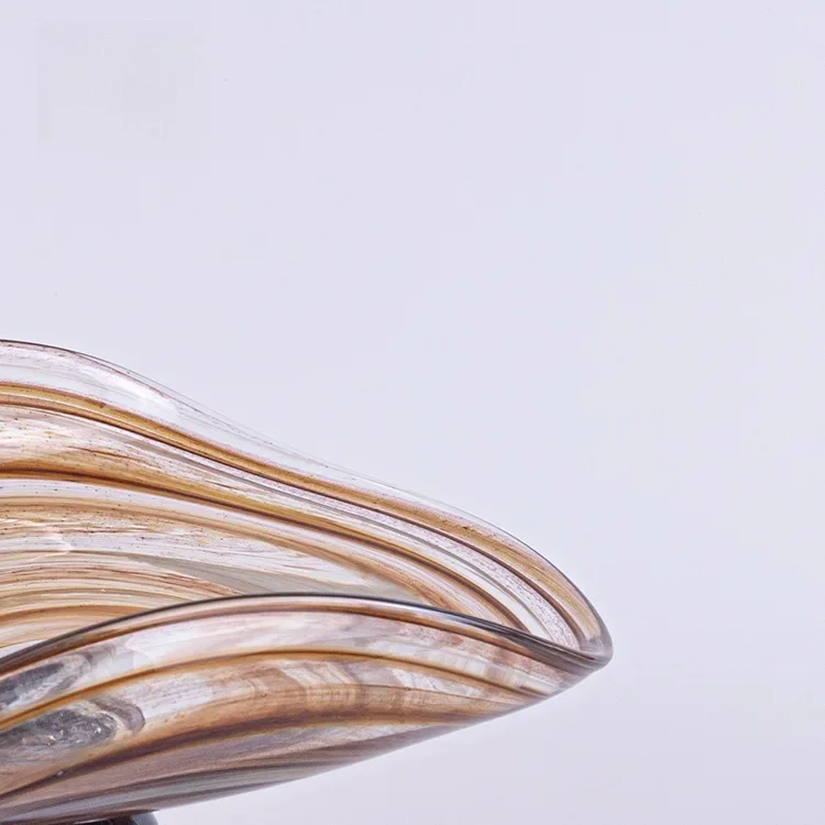 Art Fruit Tray Irregular Folds Transparent Tray Desktop Storage Container Geometric Lines Trinket Dish Jewelry Dish Trays