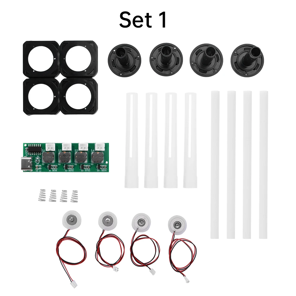 DC5V Niet-geschakelde Vier Spray Luchtbevochtiger Module Verneveling Besturingskaart DIY Ultrasone Vernevelaar TYPE-C Interface