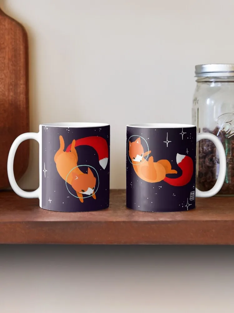 Space Foxes Ceramics Coffee Mugs, Tea Cup, Milk Cups Gifts, Drinkware, Coffeeware