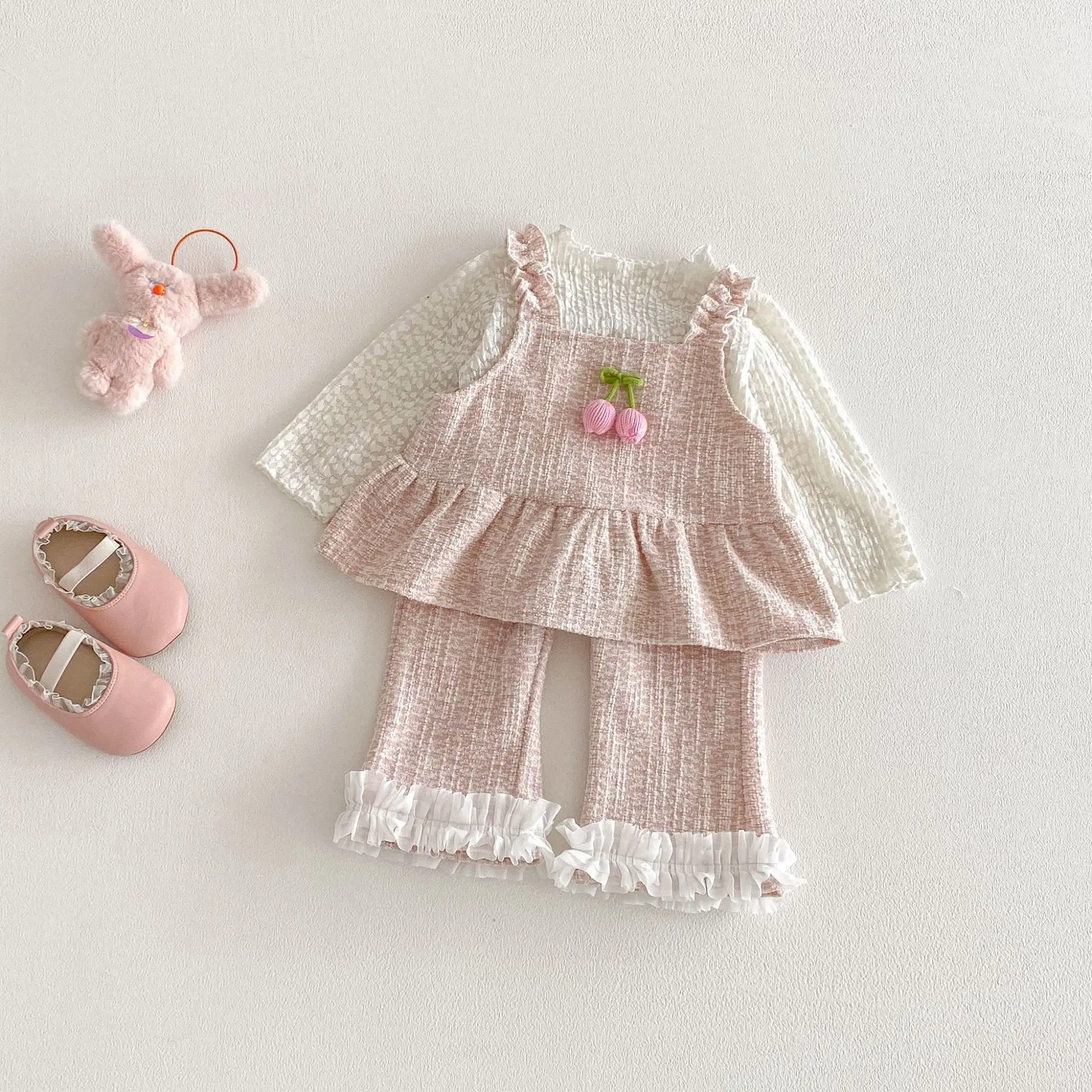 Girls' Little Fragrant Wind Series 2026 New Spring Baby Western Style Mesh Dress Children's Korean Edition Puff Skirt Trendy