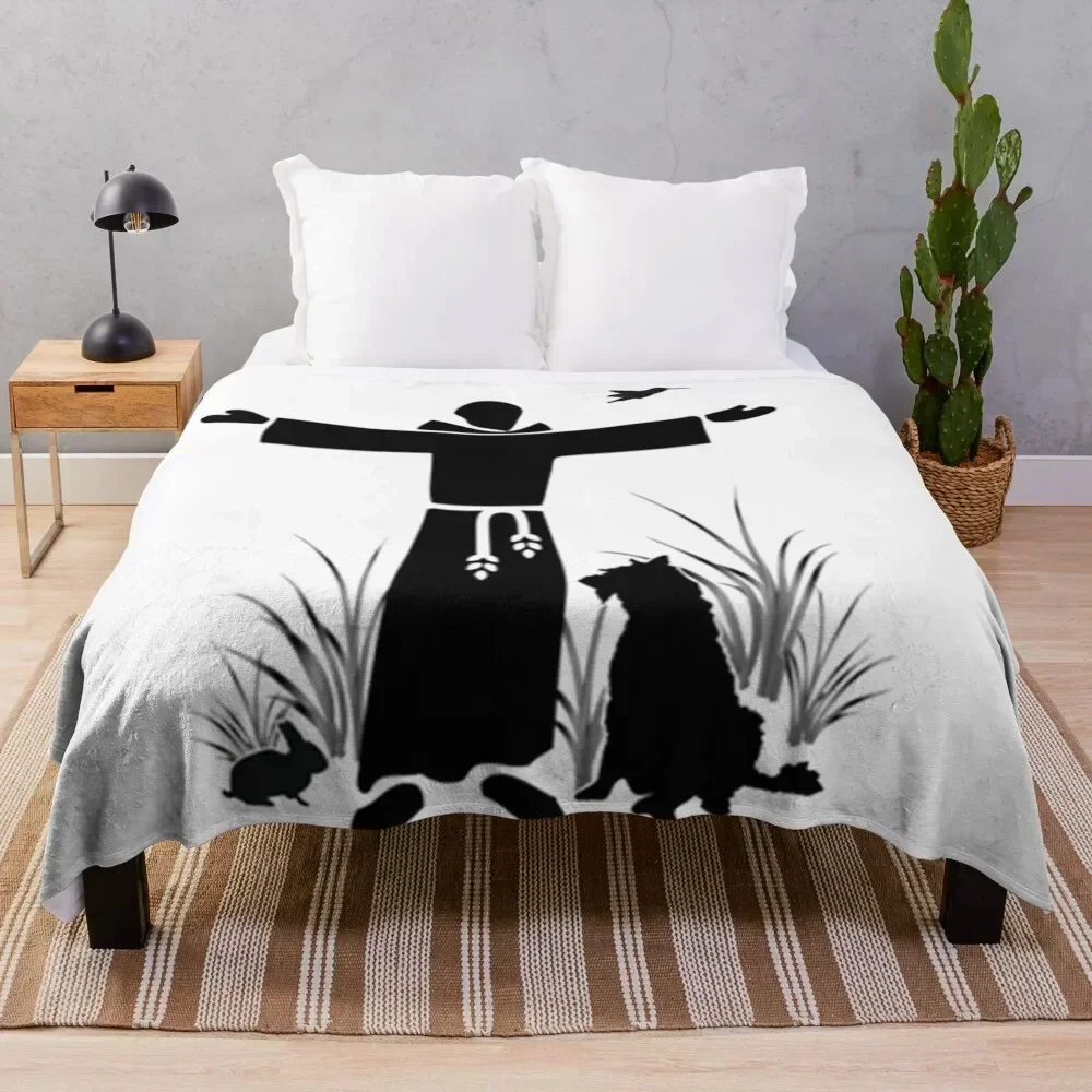 

Feast of St Francis of Assisi Throw Blanket Breathable Lightweight Blanket for Adults Kids