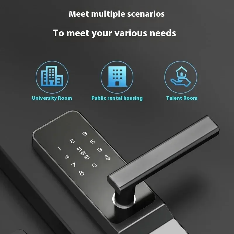 APP Smart Door Lock Anti Theft Electronic Lock Hotel IC Card Remote Control Apartment Password Opening with Key and Lock Body