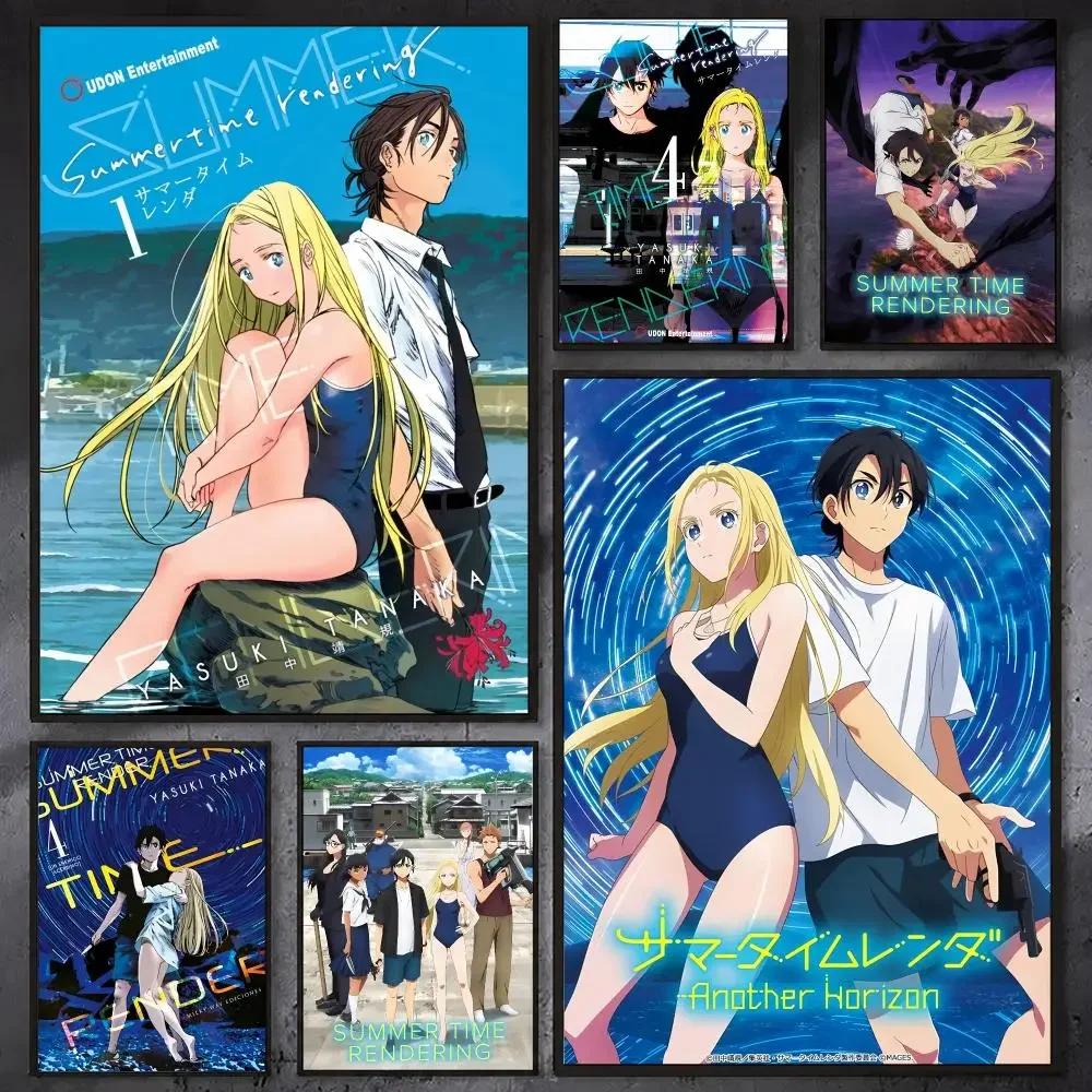 Anime Anime Summer Time Rendering Poster Waterproof Sticky Wall Art Print For Bedroom Living Room Hallway Bar Home Decor - Aliexpress Deal