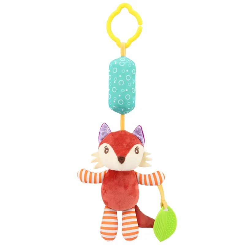 Desenhos animados Listrado Boneca De Pelúcia para Carrinho De Bebê, Animal Pingente, Sino De Suspensão, Chocalho Calmante, Cama Bell, Brinquedo Recém-nascido