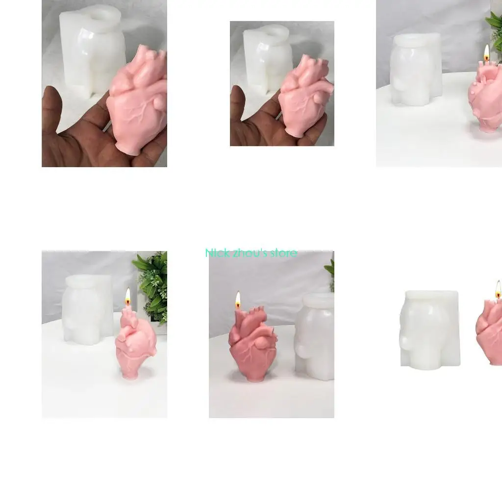 

E15E 3D форма для изготовления эпоксидной смолы в виде сердца, расплавленная смола для мыла, полимерная глина, украшение для