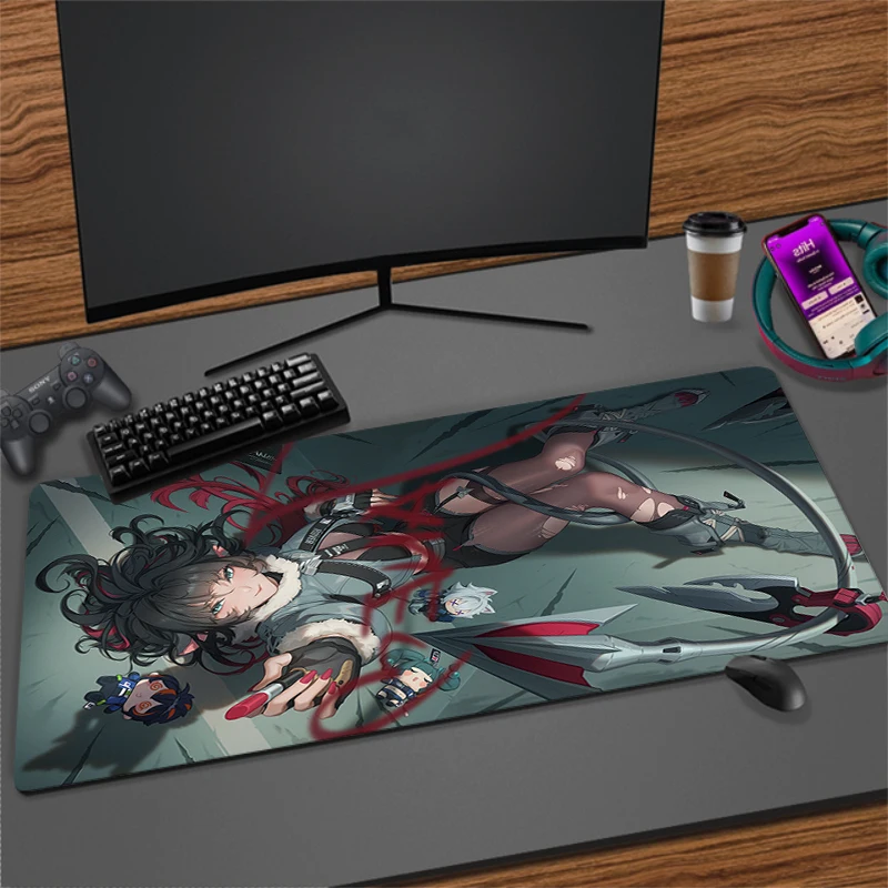 Zenless Zone Zero Gaming Mousepad Office Non-Slip Large Mouse Pad XXL 100x50cm Game Professional Gamer Mouse Mat Rubber Deskmat