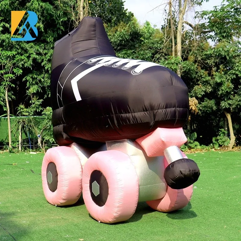 Customized Sports Theme Birthday Party Large Inflatable Roller Skate for Decoration Toys