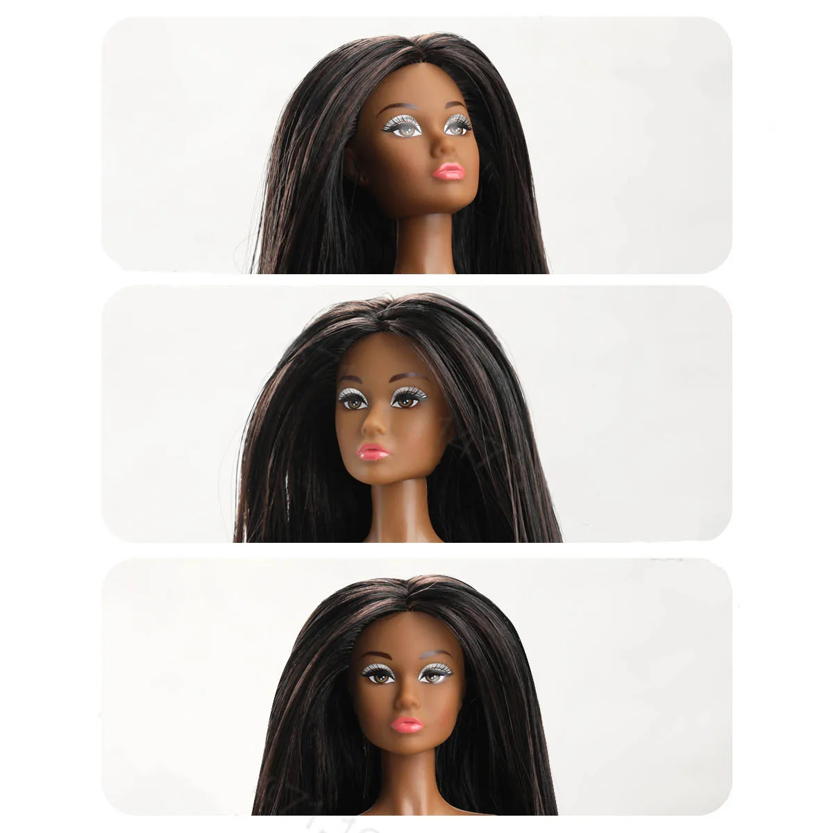 32 cm africaine noir perle mannequin poupée nue 1/6 BJD conception de haute qualité peau noire mode cheveux bouclés Joint mobile poupée nue