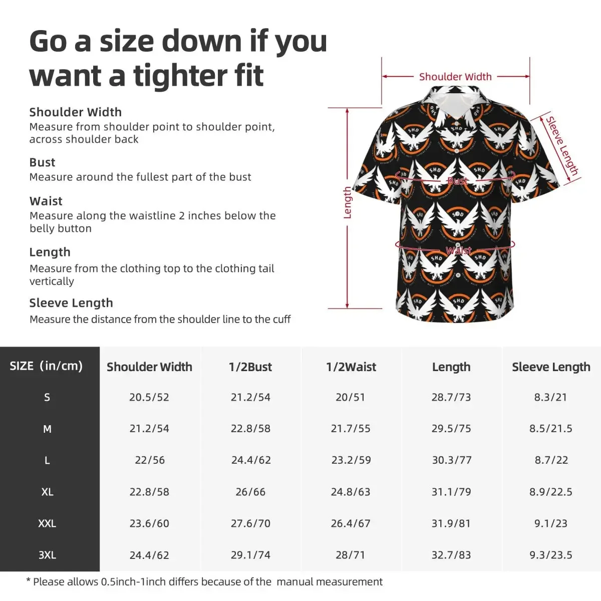 Game Tom Clancys The Division SHD Seal Hawaiian Shirts Fashion Men Short Sleeve Shirt for Summer Beach Men's Lapel Tops view 5