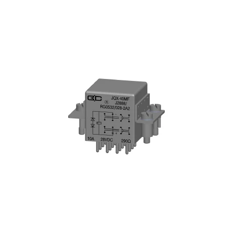 JQX-40MF 4 Form C Electromagnetic Balanced Force Relays 10A 28VDC 1A 72VDC Hermetically Sealed Aerospace Defense Boat Mil