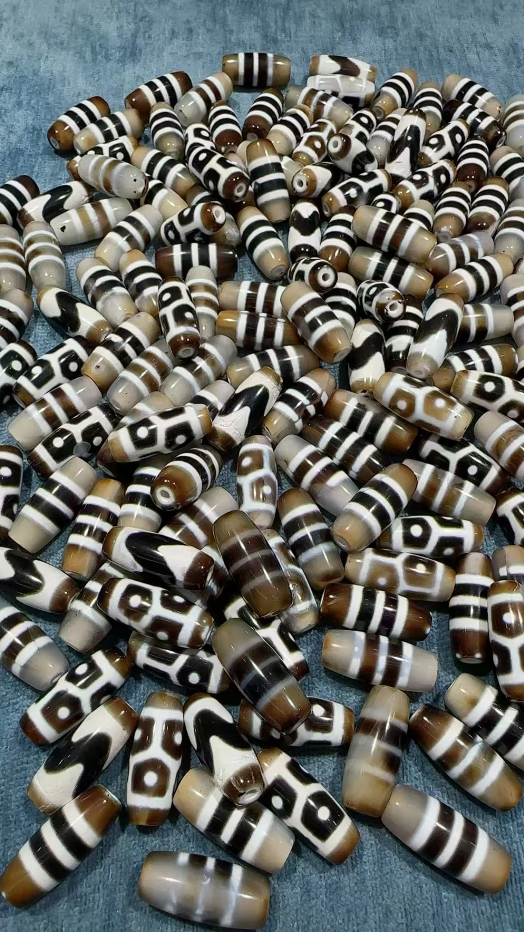 

50pcs/lot 30mmC Taiwan workmanship beads Different Patterns Natural Agate Ji Powerful Amulet Collectible Beads for Jewelry