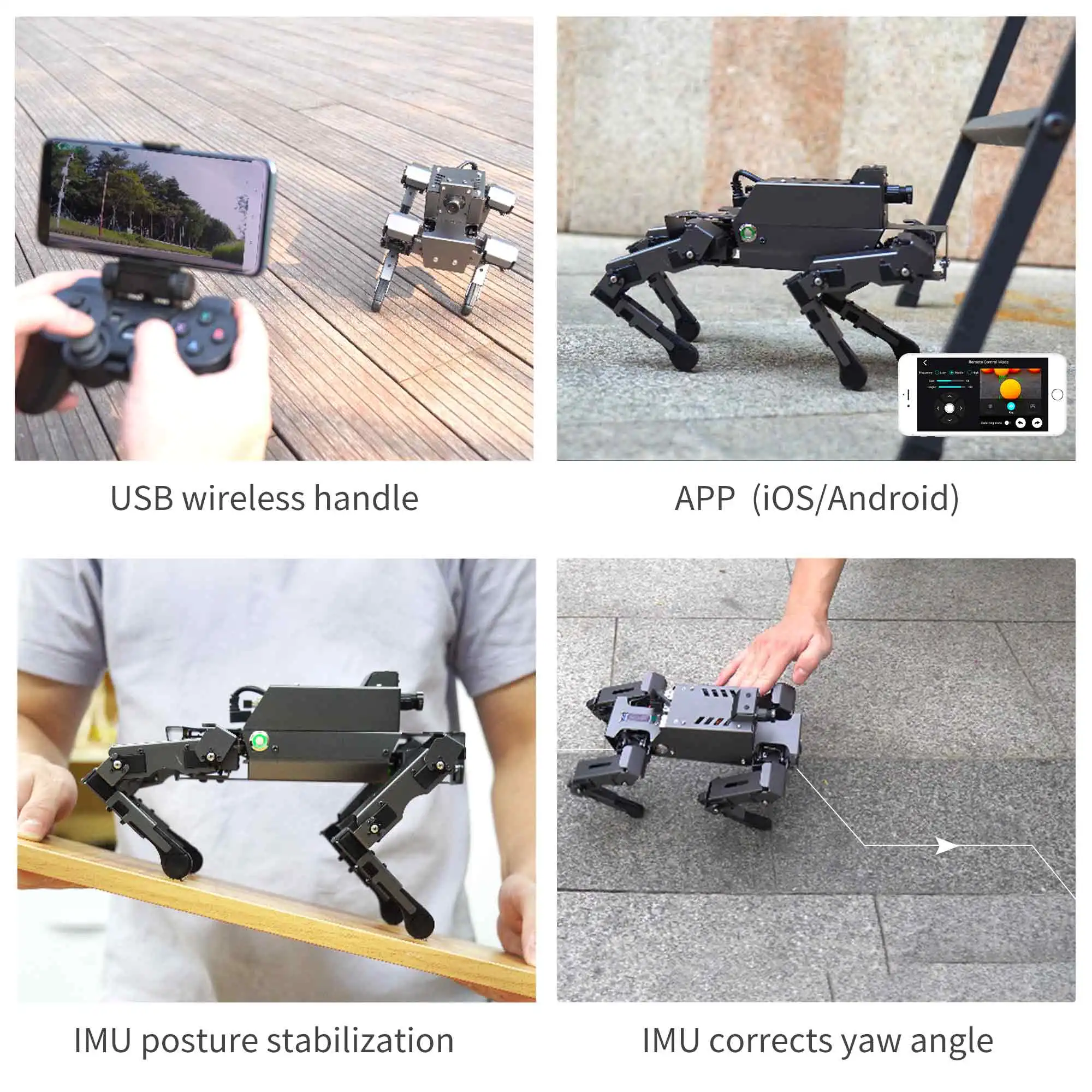 12DOF سطح المكتب المعادن روبوت الكلب بيونيك DOGZILLA S1 مع عصر AI Vision Cam لـ Raspberry Pi 4B دعم برمجة Python #5