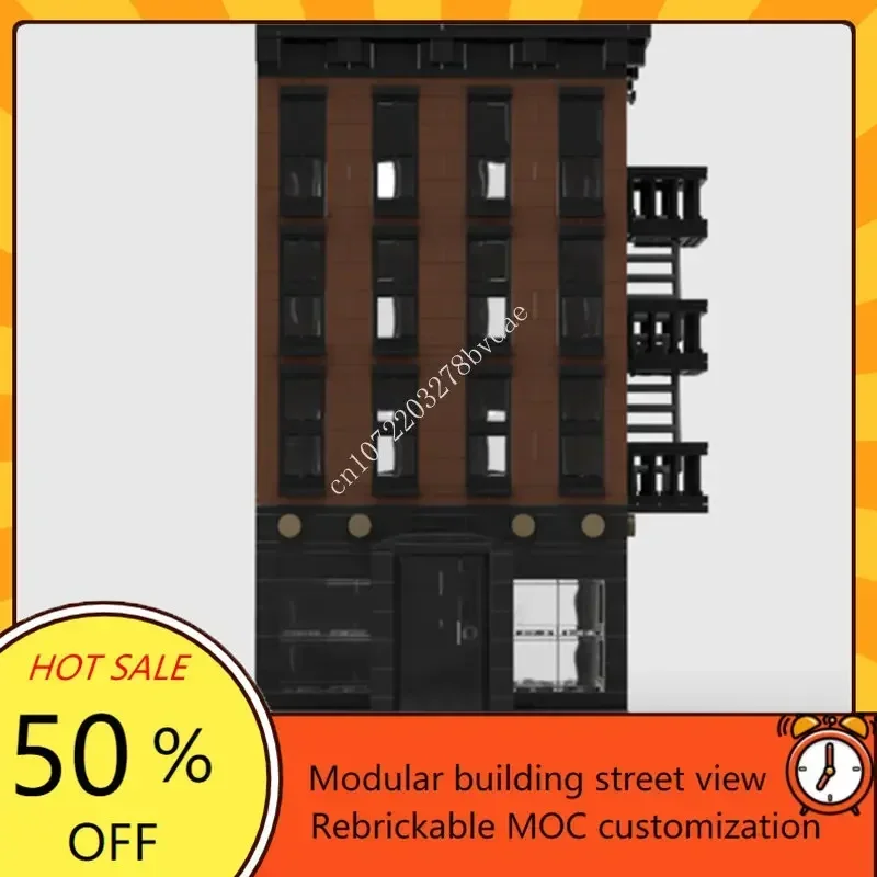 Bloques de construcción modulares para niños, juguete de ladrillos para armar apartamento de Nueva York, con vista a la calle, ideal para regalo