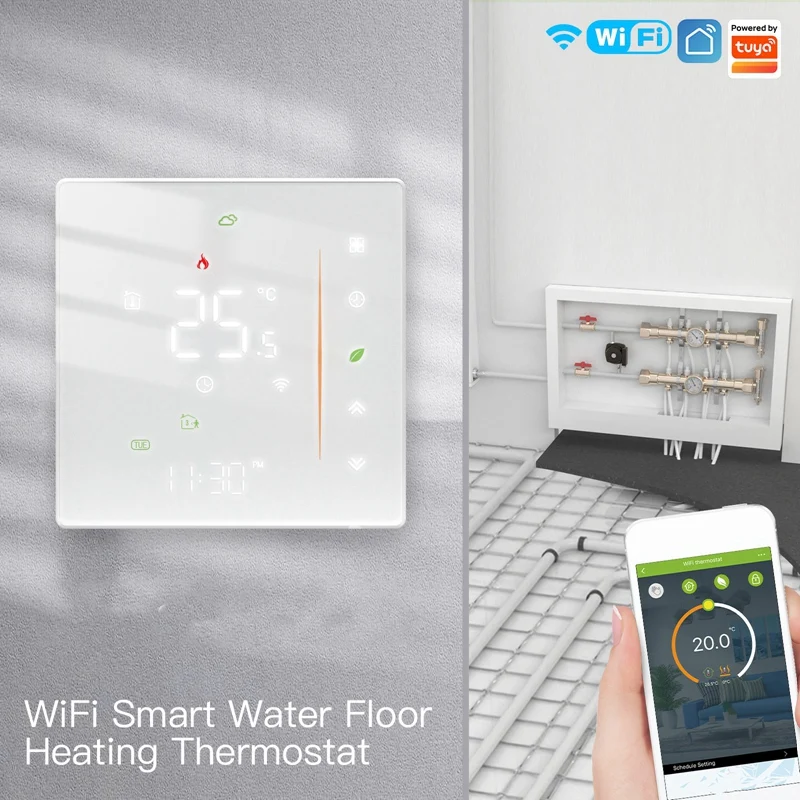 Wifi Water Heating Thermostat Accessories Tuya Smart APP Control For Alexa Google Voice