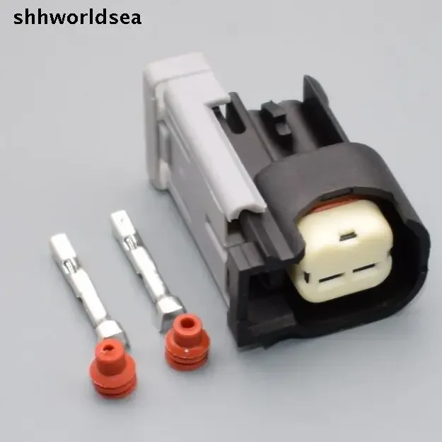 shhworldsea 2 Pin 1.5mm Female Auto Connector Engine System Injector Connector Socket For BUICK EV6  15305086