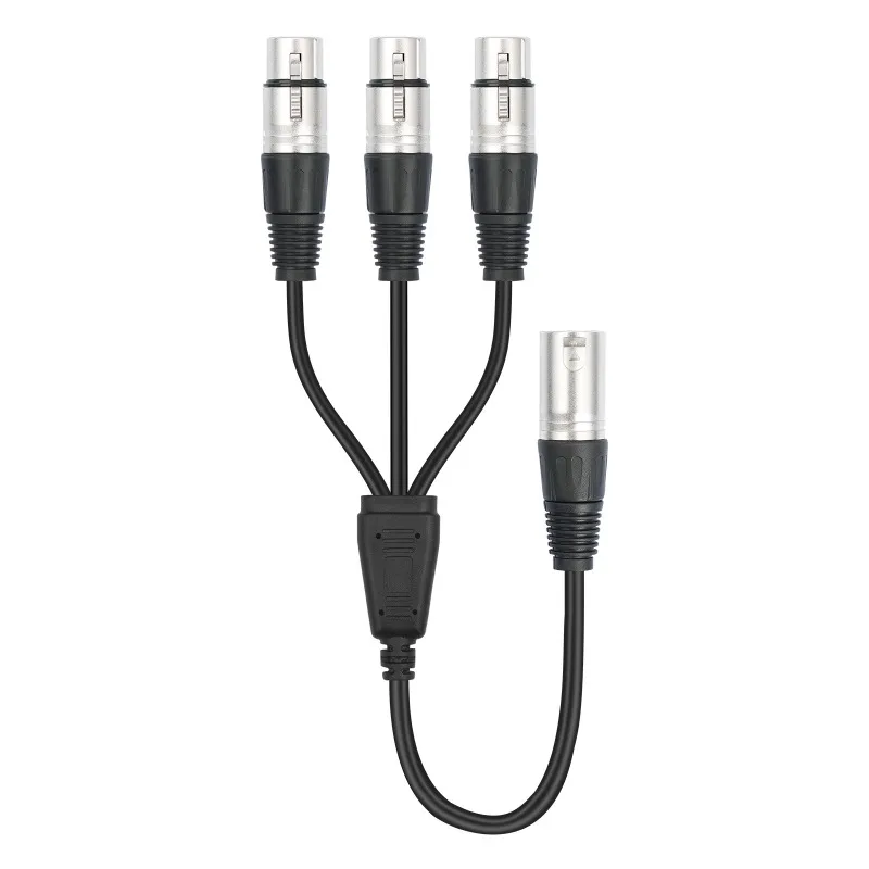 

0.6 Meters XLR Public To 3 XLR Female, Canon One Point Three XLR One Female To Three Male Microphone Audio Cable