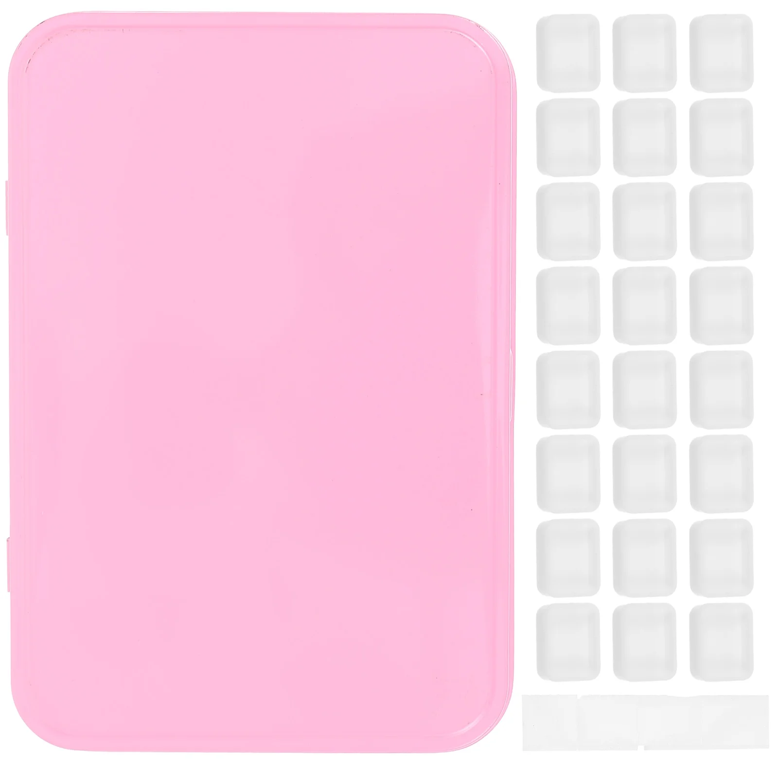 

1Set Watercolor Pigment Storage Box Large Metal Paint Case with Flat Grid Compartments for Mixing and Holding Colors