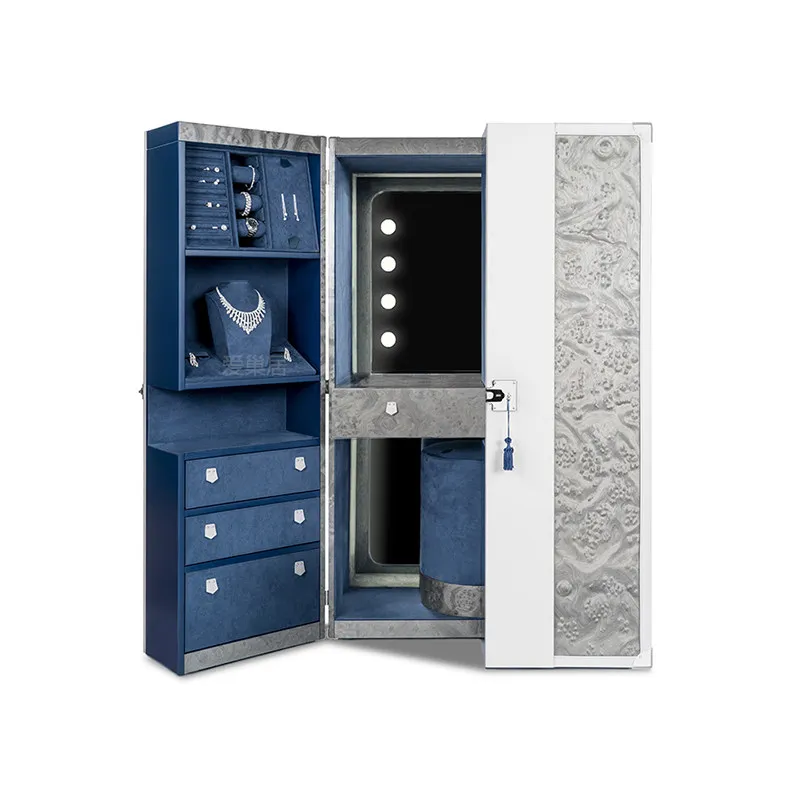 Italian light luxury floor jewelry cabinet household high-end jewelry cabinet